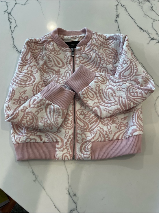 Victoria Beckham for Target Other - Victoria Beckham Blush-Pink Paisley Girls Bomber Jacket